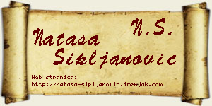 Nataša Sipljanović vizit kartica